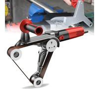 1100W High-Power Belt Sander, 6 Speeds Tube Polishing Machine for Round Pipes, Handrails, Rust, Paint, Weld Removal & Mirror Finish