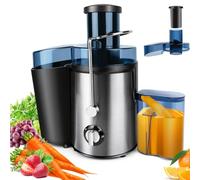 1100W Juicer Machines, Cold Press Juicer, Whole Fruit and Vegetables Stainless Steelwith 2-Speed Setting, 3-Inch Wide Mouth Food Chute, 500ML Juice Cup