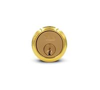 1109 5 Pin Rim Cylinder Door Lock Barrel Dual Finish Brass and Nickel Replacement with Keys for Night Latch Wooden and Metal Doors Security Secure Set (2 Keys-Keyed to Differ, Brass, Boxed)