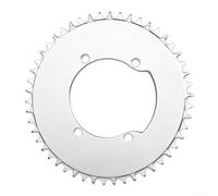 110BCD 4-Bolt Chainring 52T Aluminum Alloy Road Bike | Made from 7075-T651 alloy, high strength-to-weight ratio, resistant, long-lasting durability(silver 46T)