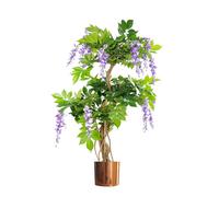 110cm Artificial Purple Blossom Tree with Copper Metal Planter