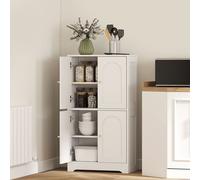 110cm Kitchen Cupboard with 4 Arched Doors and 2 Adjustable Shelves HOMCOM White One Size