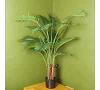 110cm Large Artificial Areca Palm Tree Potted in Black Pot