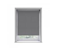 110cm No Drill Slate Grey Thermal Blackout Roller Blind (170cm Drop), Grey