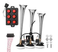 110db Three-Tube Car Air Horn 12V 24V Universal Auto Modification Accessory Loud Stable Sound for Cars Ships Trains Long-Life Loudspeaker