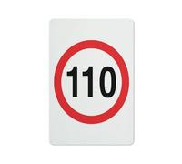 110Km Speed Sign 12 X 8 Inches Aluminum Sign Reflective - Uv Protected, Waterproof, Weatherproof And Fade Resistant - 4Pre-Drilled Holes