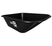 110L Wheelbarrow Replacement Plastic Body Tray - Pre-Drilled for Bertie Barrow - Compatible with Many 100L & 110L Wheelbarrow Frames - Made in UK (black)