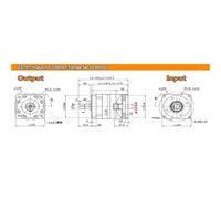 110mm 130mm Flange Planetary Gearbox Reducer 19mm 22mm 24mm Input Reducer Step-down gearbox for 1KW-3KW Servo electronic starter EKFBQBGW(22mm For Servo Motor-01,Ratio 35 to1)