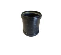 110mm 4" Soil Waste Pipe Double Socket Push Fit Straight Coupler (Black)