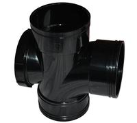 110mm Black Soil Pipe 90 Degree Access Triple Socket Tee spb17