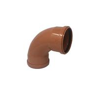 110MM LONG RADIUS DOUBLE SOCKET 87.5° UNDERGROUND DRAINAGE BEND - PVC-U FITTING FOR 110MM PIPE