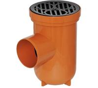 110mm Orange Underground Pipe Fittings - Push Fit Single Entry Standard Bottle Gully, Drainage Pipe Connection for Underground Orange Fittings