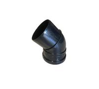 110mm Pushfit Black Soil Pipe Elbow Bend 45 Degree Single Socket