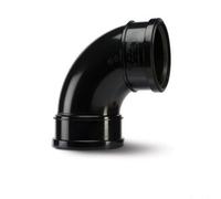 110mm Pushfit Black Soil Pipe Elbow Bend 92.5 Degrees Double Socket Spb