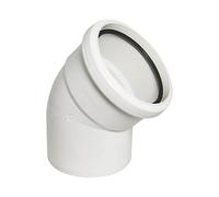 110mm Ring Seal Soil 135 Degree Socket to Spigot Bend- White