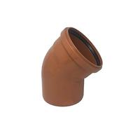 110MM Single Socket 45° Underground Drainage Bend - Short Radius PVC-U Fitting for 110MM Pipe