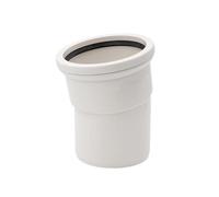 110mm Soil Waste Pipe Slip Coupler - Push-Fit Easy Installation(White,15° Bend (Single Socket))