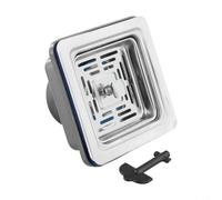 110mm Square Drain for Kitchen Sink in Stainless Steel with Lift Function and Filtration Grid for Drain Flow Optimization