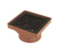 110MM SQUARE HOPPER HEAD - PVC-U RAINWATER INLET FOR SURFACE WATER COLLECTION - SINGLE 110MM OUTLET