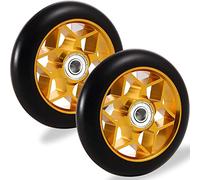 110mm Stunt Scooter Wheels 2 Pcs, 110mm Wheels with ABEC 9 Bearing, Stunt Scooter Replacement Wheel 110 and Bearings, Gold