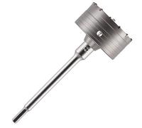 110mm TCT Core Drill Bit + HEX Shank Adapter + Tungsten Carbide Tipped Pilot Drill For Masonry, Brick, Aerated Block Etc. Concrete Hole Saw Wall Drill Bit Set With 240mm Long HEX Shank Extension Bar