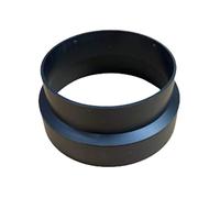 110mm to 100mm Duct Reducer - Pipe Connector Adaptor for Extractor Fans, Roof Tile Vents, and Soil Vent Pipes - Injection-Moulded Black Plastic - UK Made