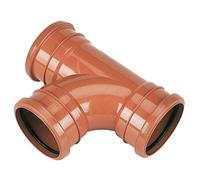 110mm Underground Drainage 87.5 Degree Triple Socket Tee Junction