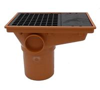 110mm Underground Drainage Rectangular Hopper with Spigot End
