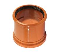 110mm Underground Drainage Straight Pipe Double Socket Slip Coupler with Centre Stop