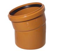 110mm Underground Soil 15 Degrees Bend Elbow Single Socket Ug4