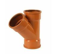 110mm Underground Tee Y Shape Branch 45 Degrees With Triple Socket Ug16