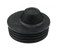 110mm Universal Soil Waste Adaptor, Black, Pack of 2
