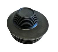 110mm Universal Waste Pipe Adapter Black Rubber Insert Reducer Underground Drainage Soil Pipe Coupling