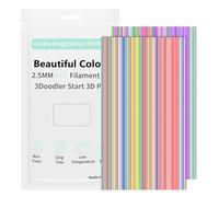 110Pcs 3D Pen Filament Refill for 3Doodler Start + 2.5mm Low Temperature PCL 3D Printing Filament Refills 22 Bright Colors Printer Pen Refill for Children, Students, Friends Birthdays (110Pcs)