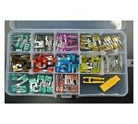 110pcs Car Auto Assorted Car Truck Mini Fuse Box Assortment 1A 2A 3A 5A 7.5A 10A 15A 20A 25A 30A 40A Protected circuits