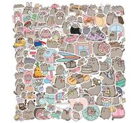 110Pcs Cat Stickers, Kawaii Emoticon Stickers, Cute Animal Stickers for Teens Adults, Cartoon Stickers for Water Bottles, Phone, Laptop, Party Bag Fillers, Skateboard, Guitar, Car