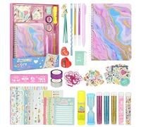 110pcs DIY Journal Kit for Girls Ages 8-12 - Scrapbook Diary Birthday Gifts Notebook Stationary Set, Scrapbook & Diary Supplies Set, Girls Diarys Christmas Birthday Gifts for 8 9 10 11 12 13 14 Year