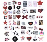 110pcs Downtown y2k Girls Stickers, Cute Coquette Birthday Decorations Vinyl Waterproof Aesthetic Stickers for Laptop Water Bottle Bumper Luggage
