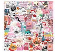 110pcs Holographic Kindle Stickers for Adults, Premium Smutty Bookish Vinyl Waterproof Booktok Decals, Dark Romance Theme Laptop Phone Accessorie
