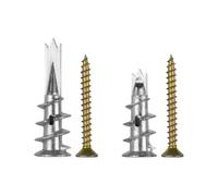 110Pcs Plasterboard Fixings Heavy Duty, Metal Self-Drill Hollow Wall Fixings, Dry Wall Anchor Drill Screw, Self Drill Cavity Raw Plugs Metal Wall Plugs for Composite/Wooden Boards(32mm 35mm 42mm)