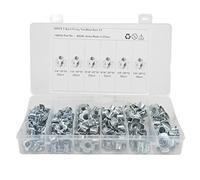 110Pcs T Nuts 1/4in 5/16in 3/8in Steel Galvanized Rustproof Pronged Tee Nut for Building Bridges