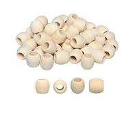 110Pcs Wood Beads 8mm Large Hole Unfinished Spacer Beads Round Macrame Beads for Jewelry DIY Crafts Making, 17x 16mm