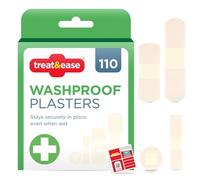 110pk Assorted Washproof Plasters | Breathable Childrens Plasters Waterproof Assorted Plaster Kids | Round, Small, Medium, Large Finger for First Aid Kit + SOL Stickers