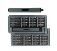 110RPM Speed Rechargeable Electric Screwdriver Set 50 Bits Compact Design 400mAh Battery Fit for Electronics Maintenance Portable Electric Screwdriver with LED Light