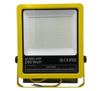 110V 200W LED Floodlight Work Light SMD | 22,000 Lumens 6500K Daylight | IP65 Waterproof Construction Site Lighting | Wall Mount Outdoor Security Lights | 120° Wide Beam Angle Heavy Duty Durable Case