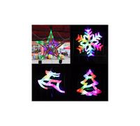 110V 220V Christmas Tree Elk Snowflake Star Decorative LED Colorful Light Home Window Decoration