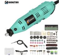 110V/220V Power Tool Electric Mini Drill Grinder Engraver Polisher Mini Rotary Tool With Dremel Accessories Variable Speed With 195pcs