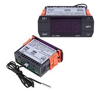 110V-220V Touch Digital Temperature Controller Thermostat with Sensor -55 to 120 °C,Temperature Controlling for Farms Greenhous Storage Room (30A)