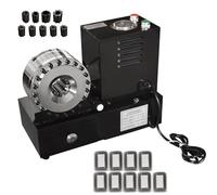 110V Electric Hydraulic Hose Crimper Machine with 9 Dies and Limit Switch, Portable Crimping Machine for AC Lines, Farm Equipment, Multi-Diameter Hydraulic Pipe Crimper Kit