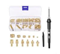 110V Heat Set Insert Tool for 3D Printing, Adjustable Temp Hot Press Kit